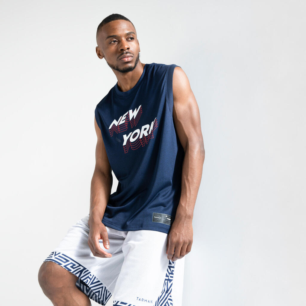 Damen/Herren Basketball Trikot ärmellos - Fast 500 schwarz