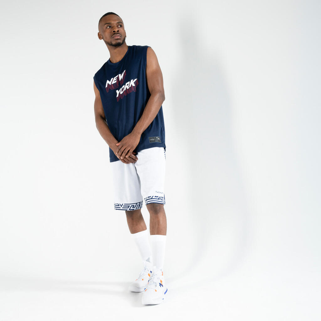 Damen/Herren Basketball Trikot ärmellos - Fast 500 schwarz