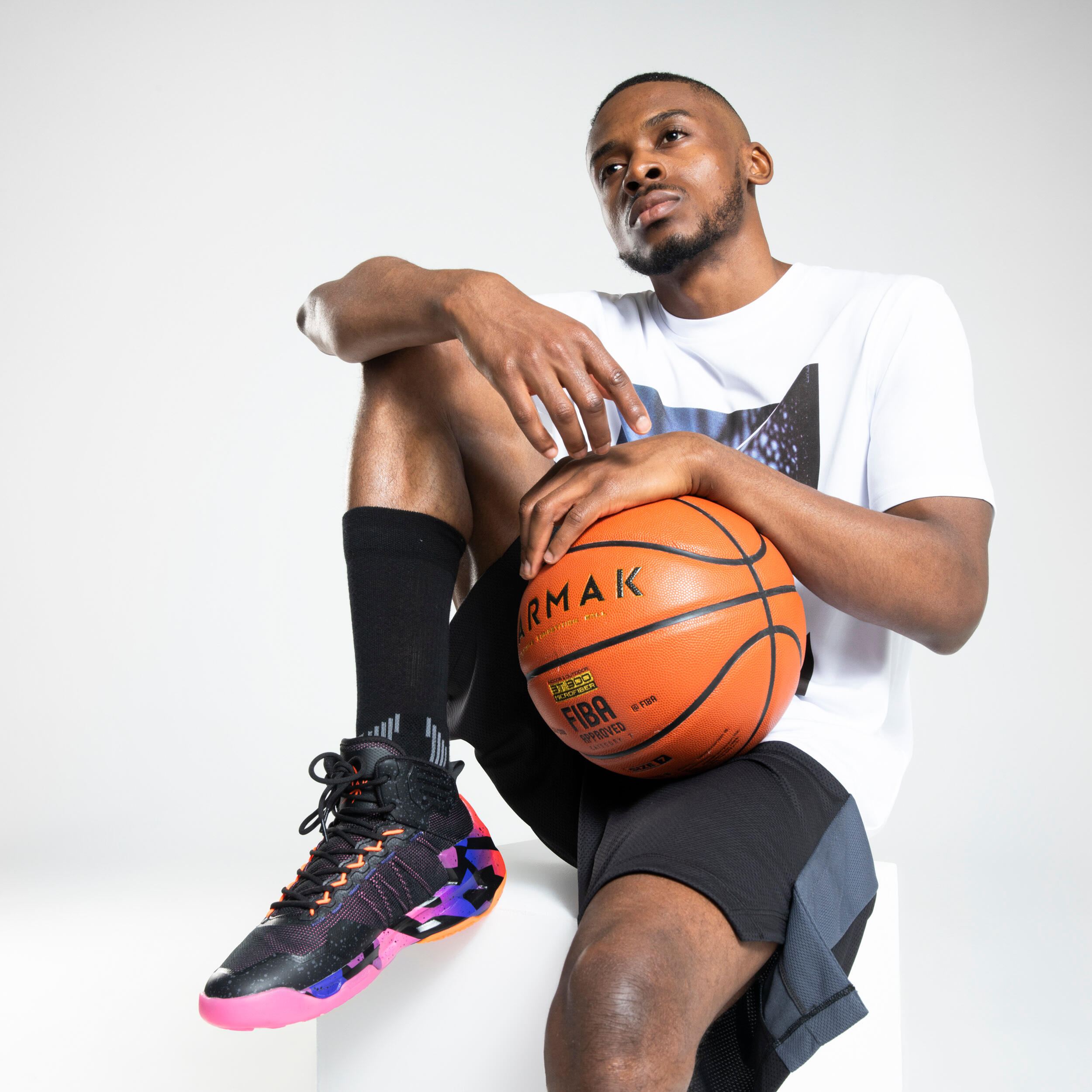 Unisex Basketball Shorts SH500 - Black