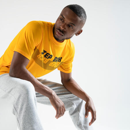 Men's Basketball T-Shirt / Jersey TS500 Fast - Yellow Step Back