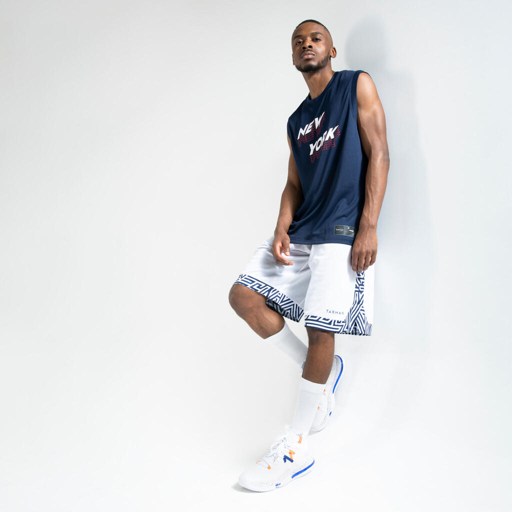 Damen/Herren Basketball Trikot ärmellos - Fast 500 schwarz