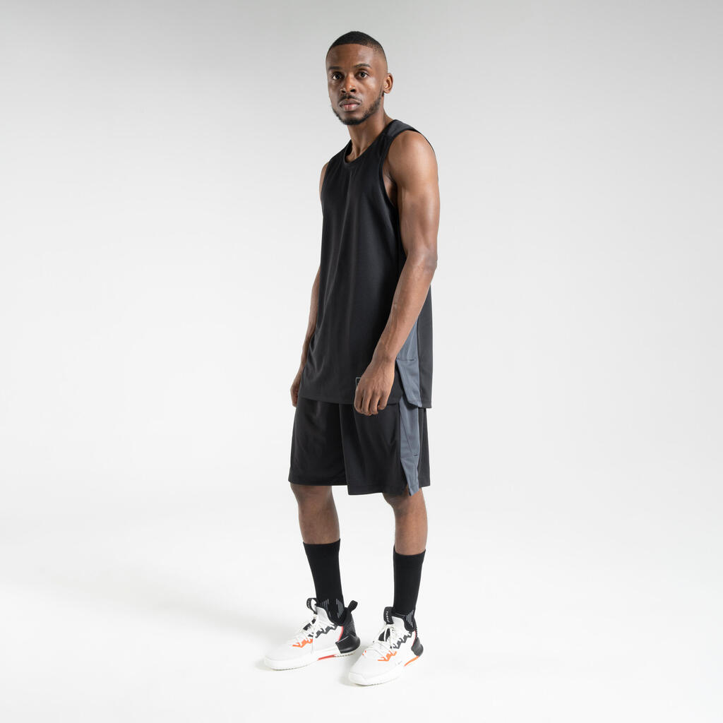 Men's Sleeveless Basketball Jersey T500 - Black