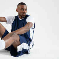 Men's/Women's Basketball Shorts SH500 - Blue/White