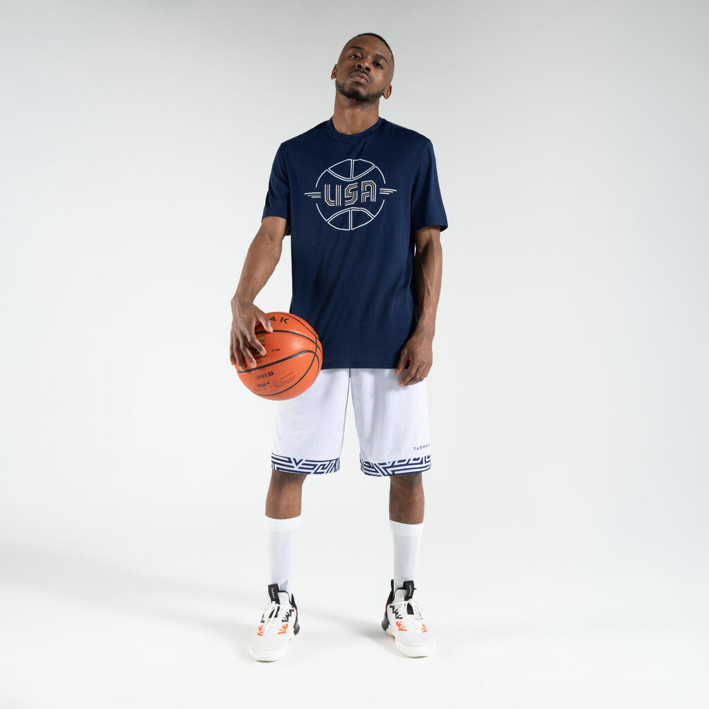 Men's Reversible Basketball Shorts - White/Navy