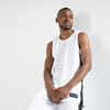 Men's Sleeveless Basketball Jersey T500 - White