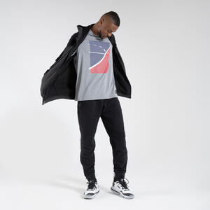 Sudadera de Baloncesto Adulto Tarmak J500 con capucha y cremallera gris oscura