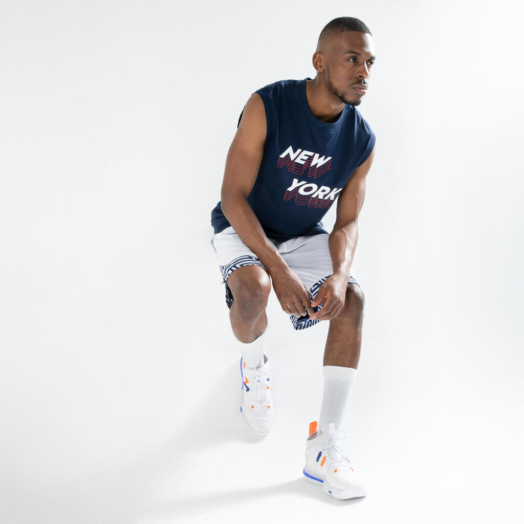 Damen/Herren Basketball Trikot ärmellos - Fast 500 schwarz