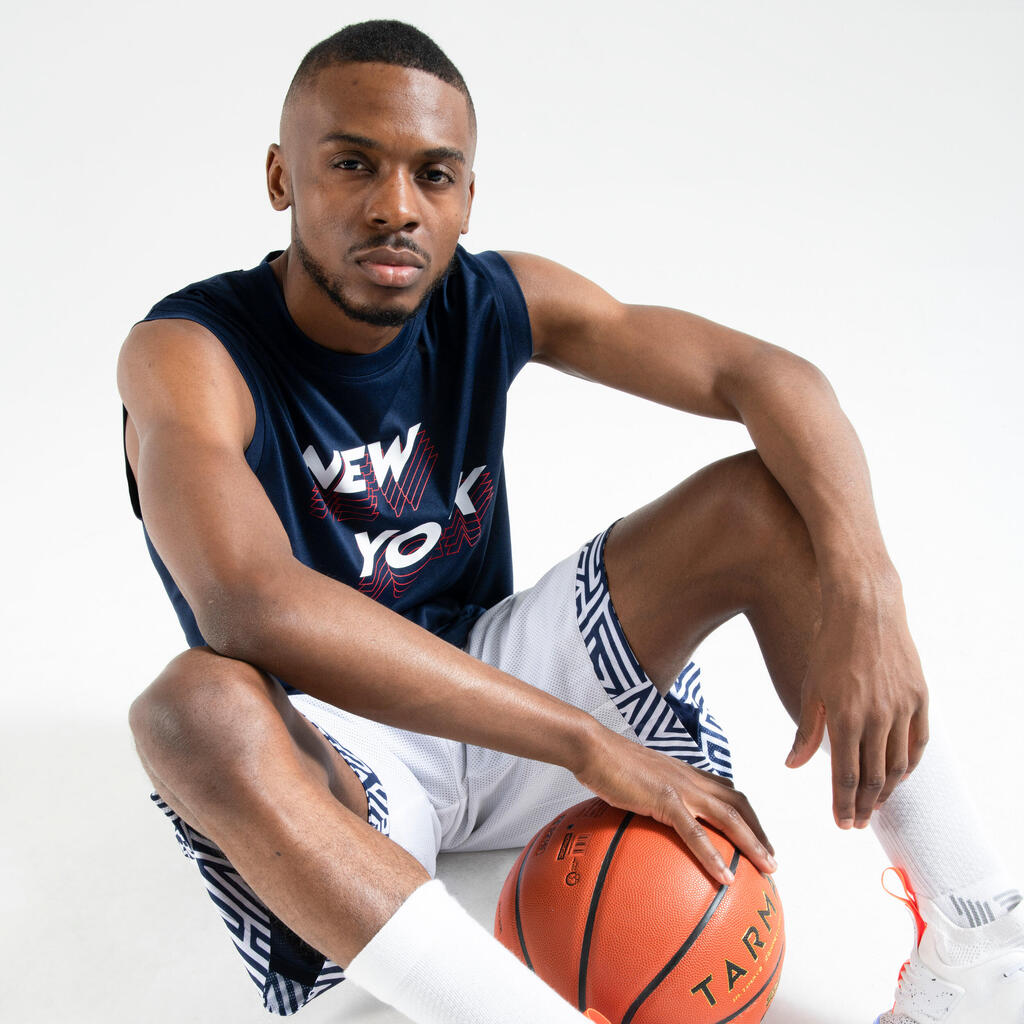 Damen/Herren Basketball Trikot ärmellos - Fast 500 schwarz