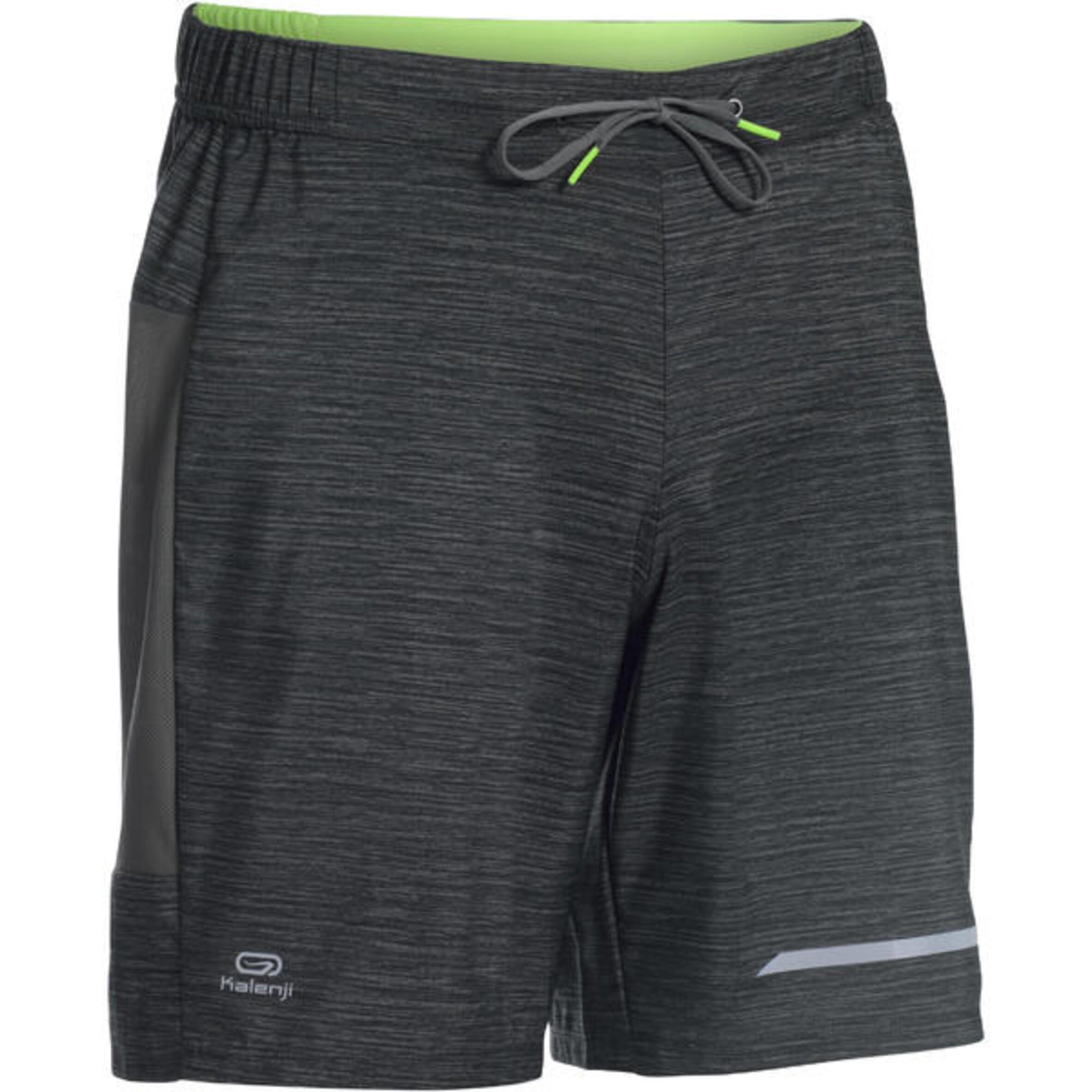 KALENJI DRY MEN S BREATHABLE RUNNING SHORTS GREY NAVY