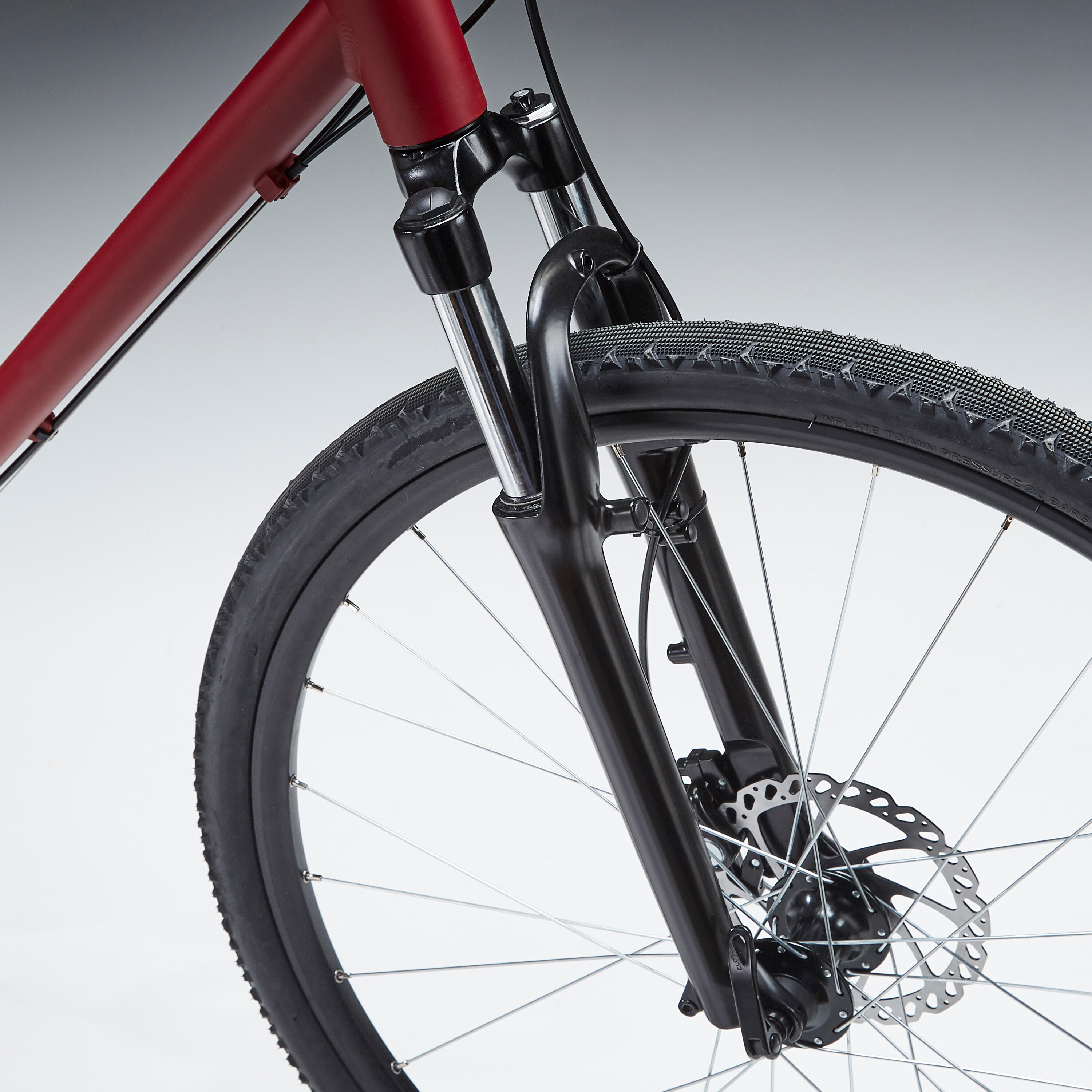 Hybrid Bike Riverside 500 - Burgundy 4/8