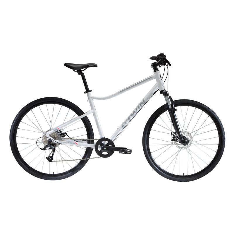 bicicleta de trekking riverside 500 aluminio 28 pulgadas monoplato 9v blanco Moncloa