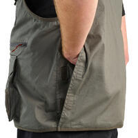 Gilet de pêche 100 kaki