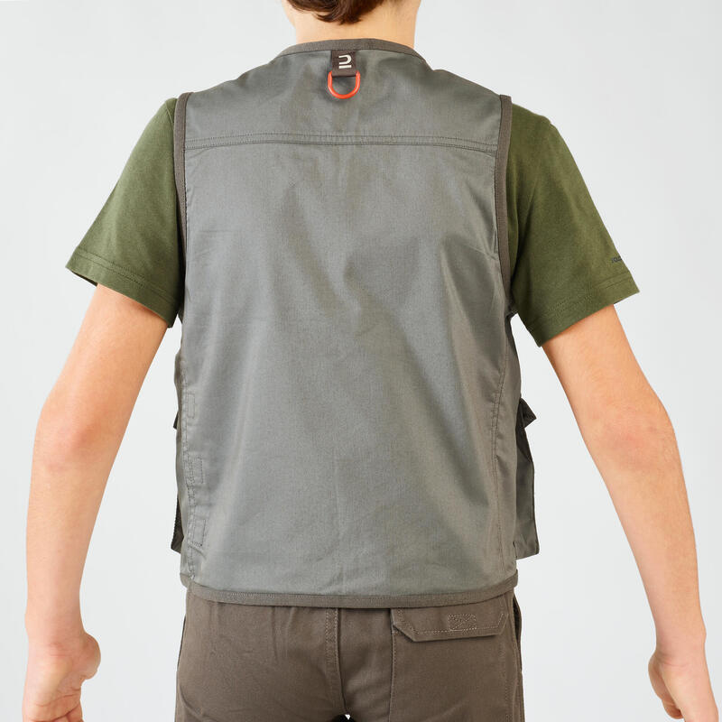 Gilet de pêche Junior - FV 100 S kaki