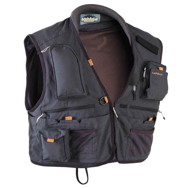 Fishing wading gilet 500 grey