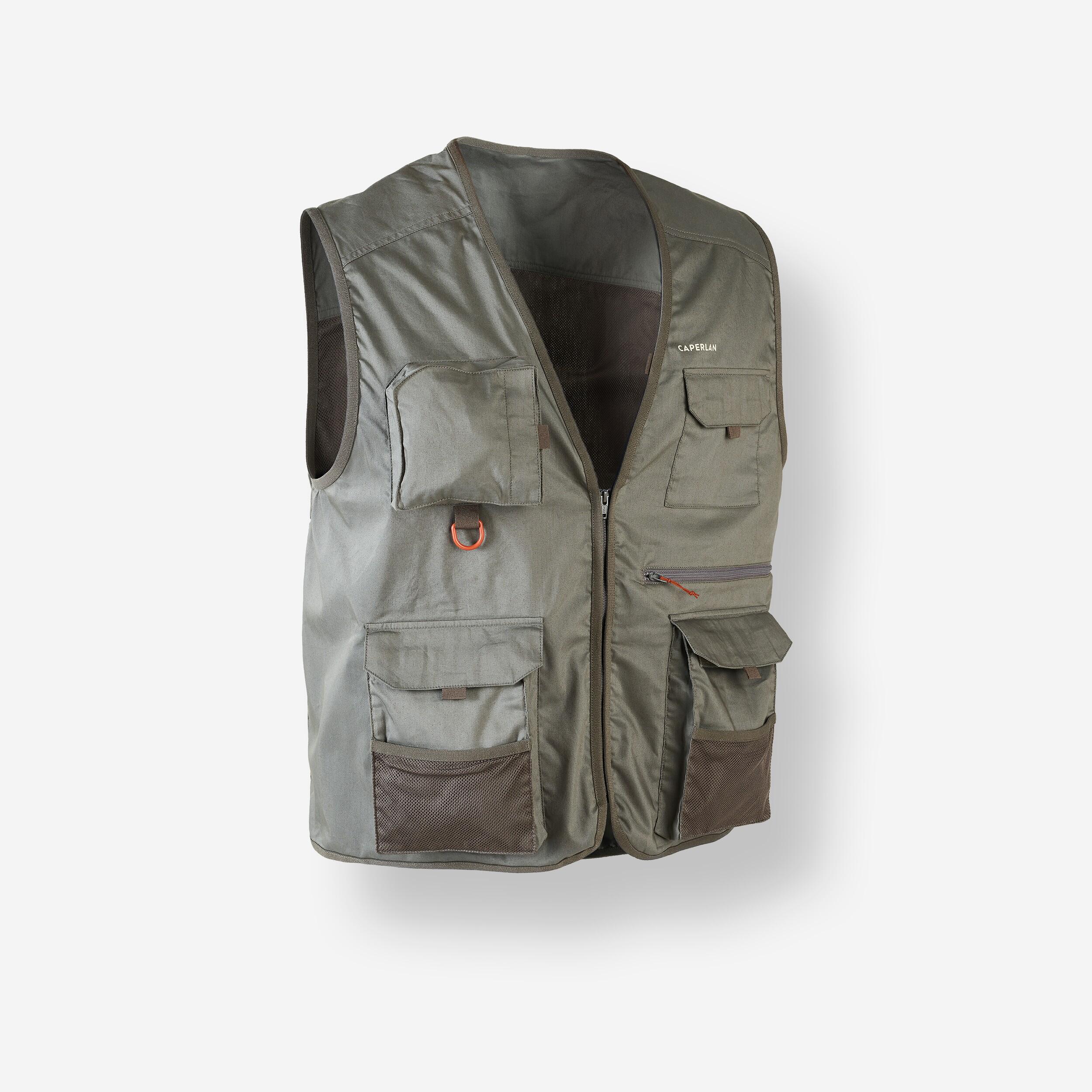 Ausable Fly Fishing Vest Multi Pocket Khaki Adult Size Large ER 500W  Excellent