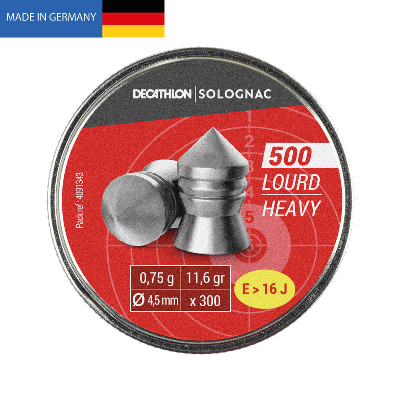 Luftgewehrmunition 500 schwer 4,5 mm x300 Solognac DECATHLON