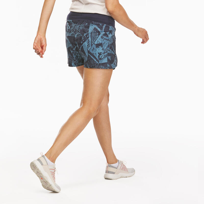 Wandershorts Damen slim - NH500 blau