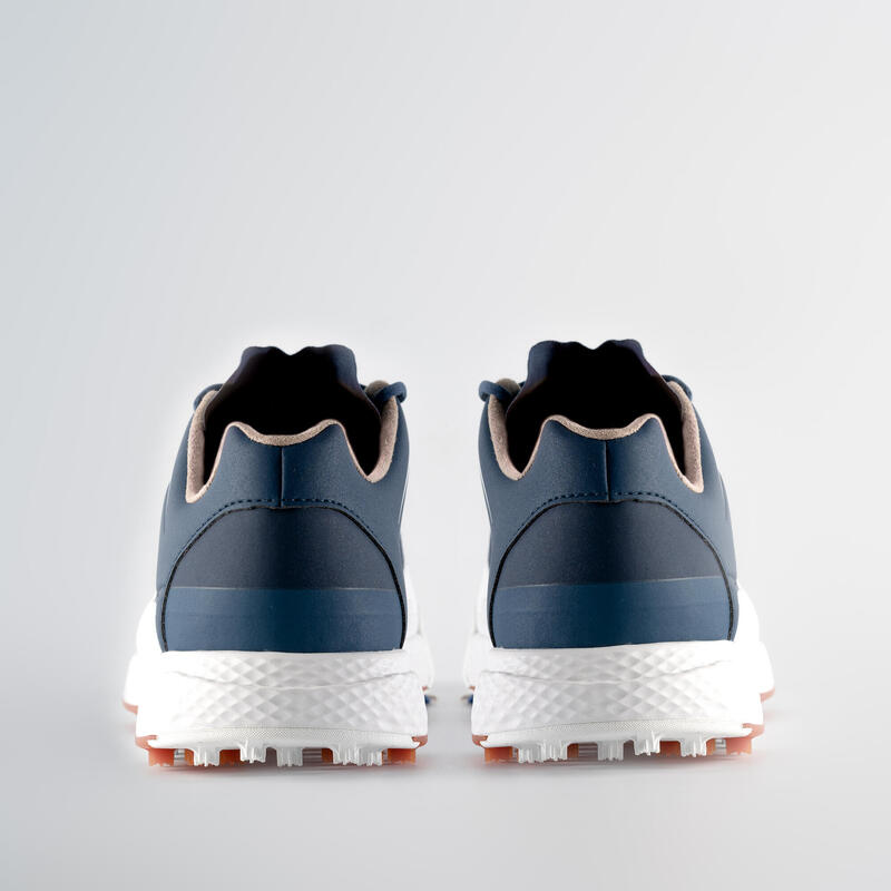 Golfschoenen voor heren Grip Waterproof wit en blauw