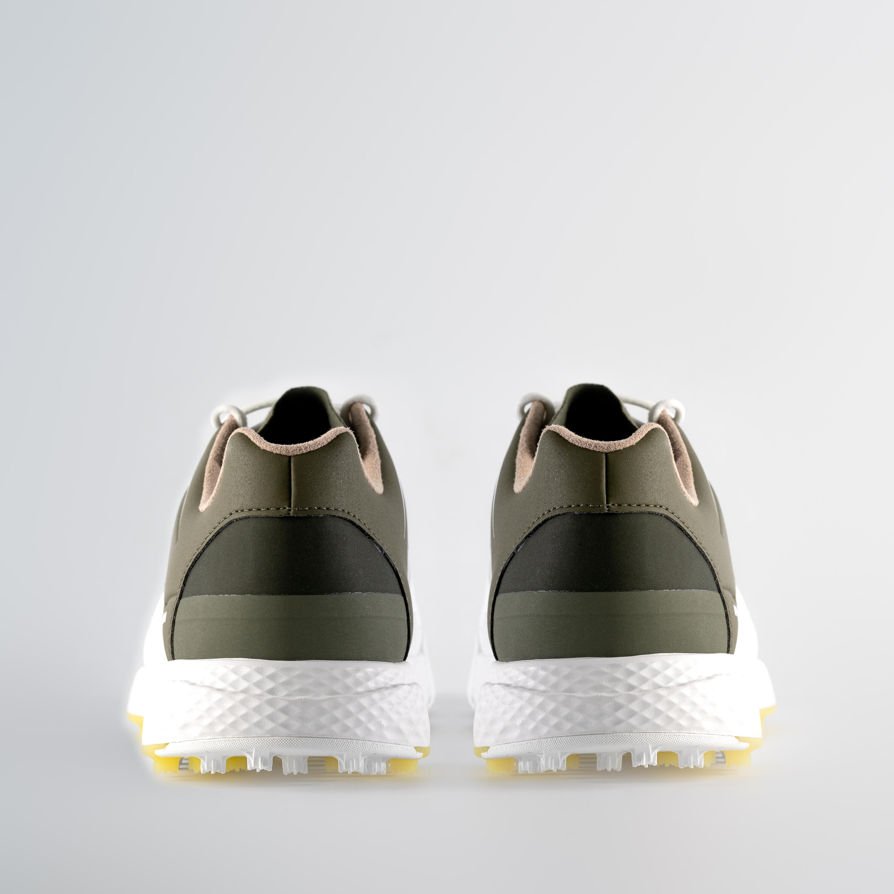 Men’s golf waterproof grip shoes - white and khaki 5/7