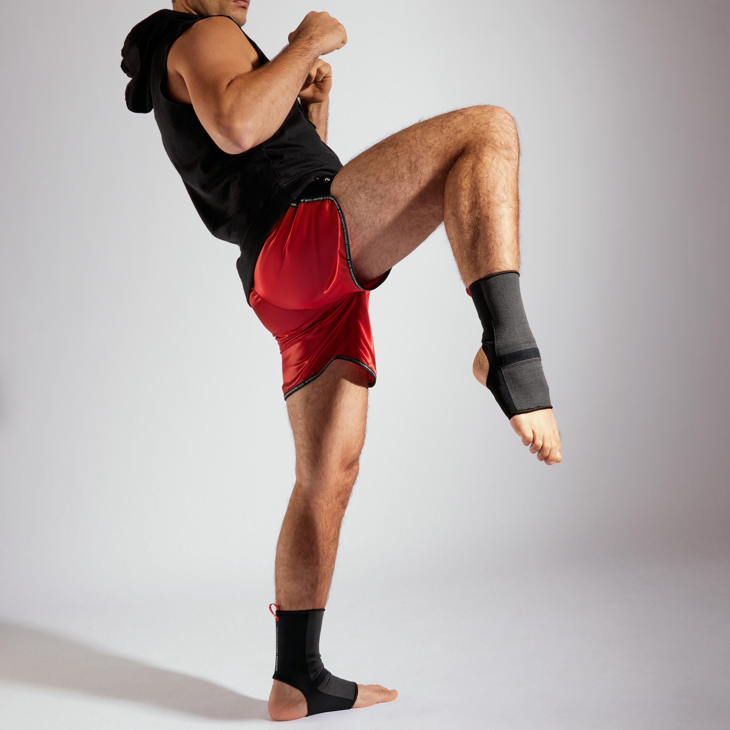 Adult Muay Thai Ankle Support - Black/Red 4/5