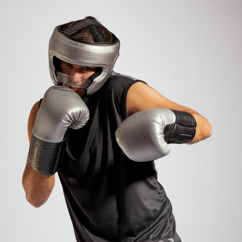 Casco de boxeo abierto con barra para protección nasal Outshock 900