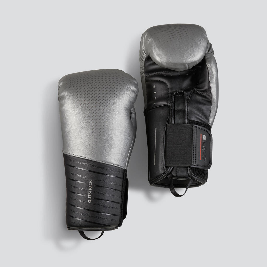 GUANTES DE BOX SPARRING 900 NEGRO/PLATA