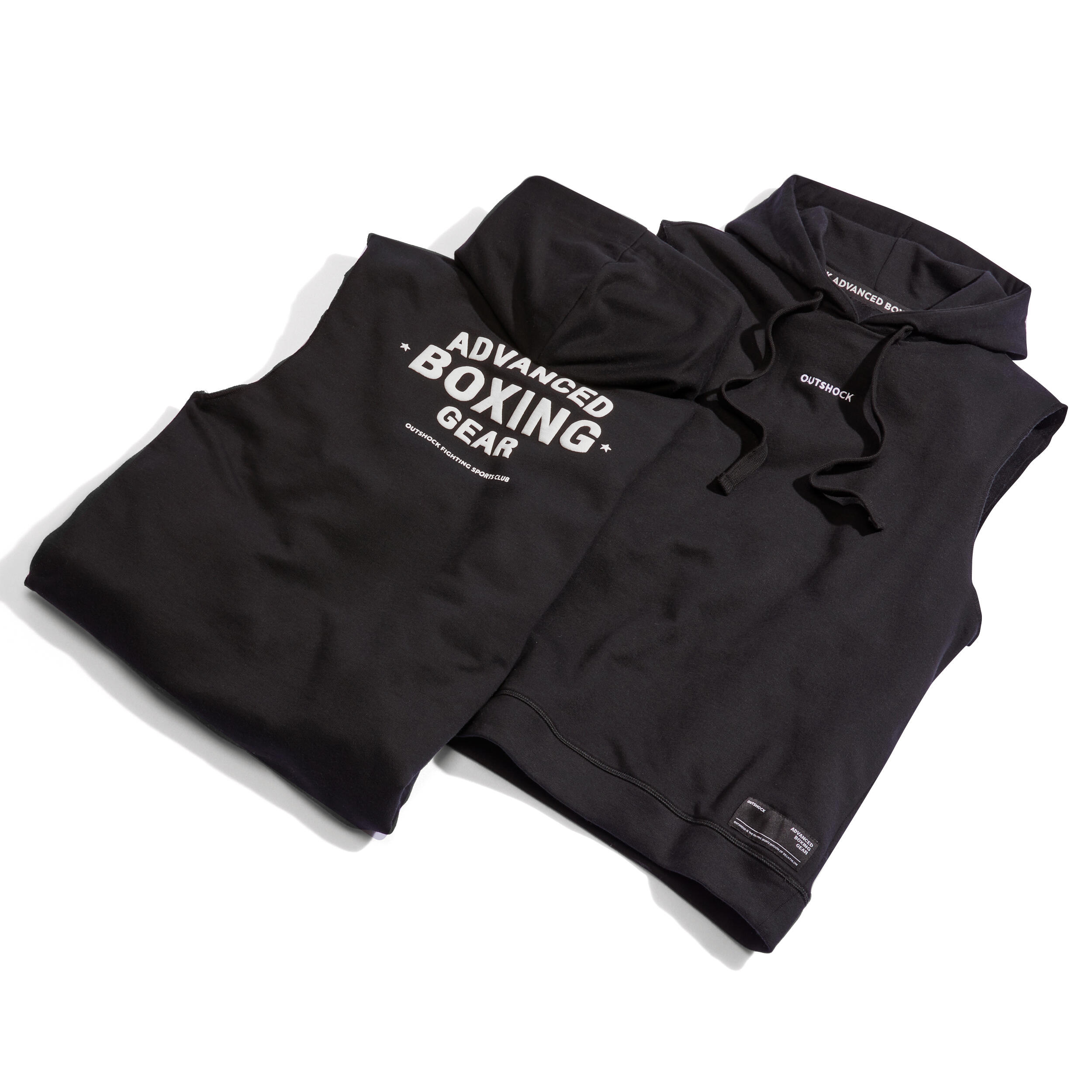 OUTSHOCK Mouwloze hoodie voor boksen zwart