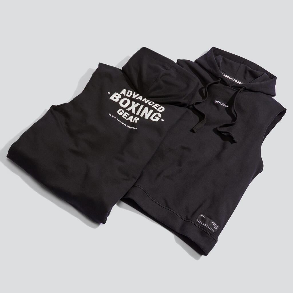 Boxing Tank Top Hoodie - Black