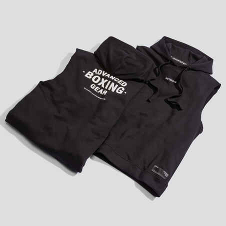 Boxing Hooded Tank Top - Black