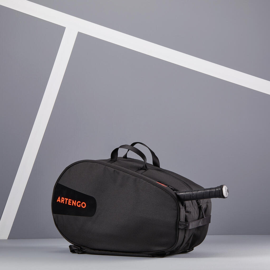 Raquetero de tenis - Artengo M TEAM TINY Negro Rojo