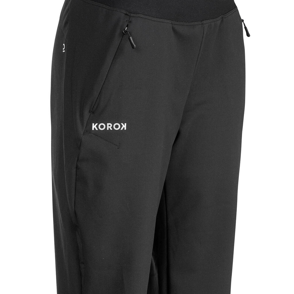 PANTALONE ZA HOKEJ NA TRAVI FH900 ZA TRENING ŽENSKE CRNE