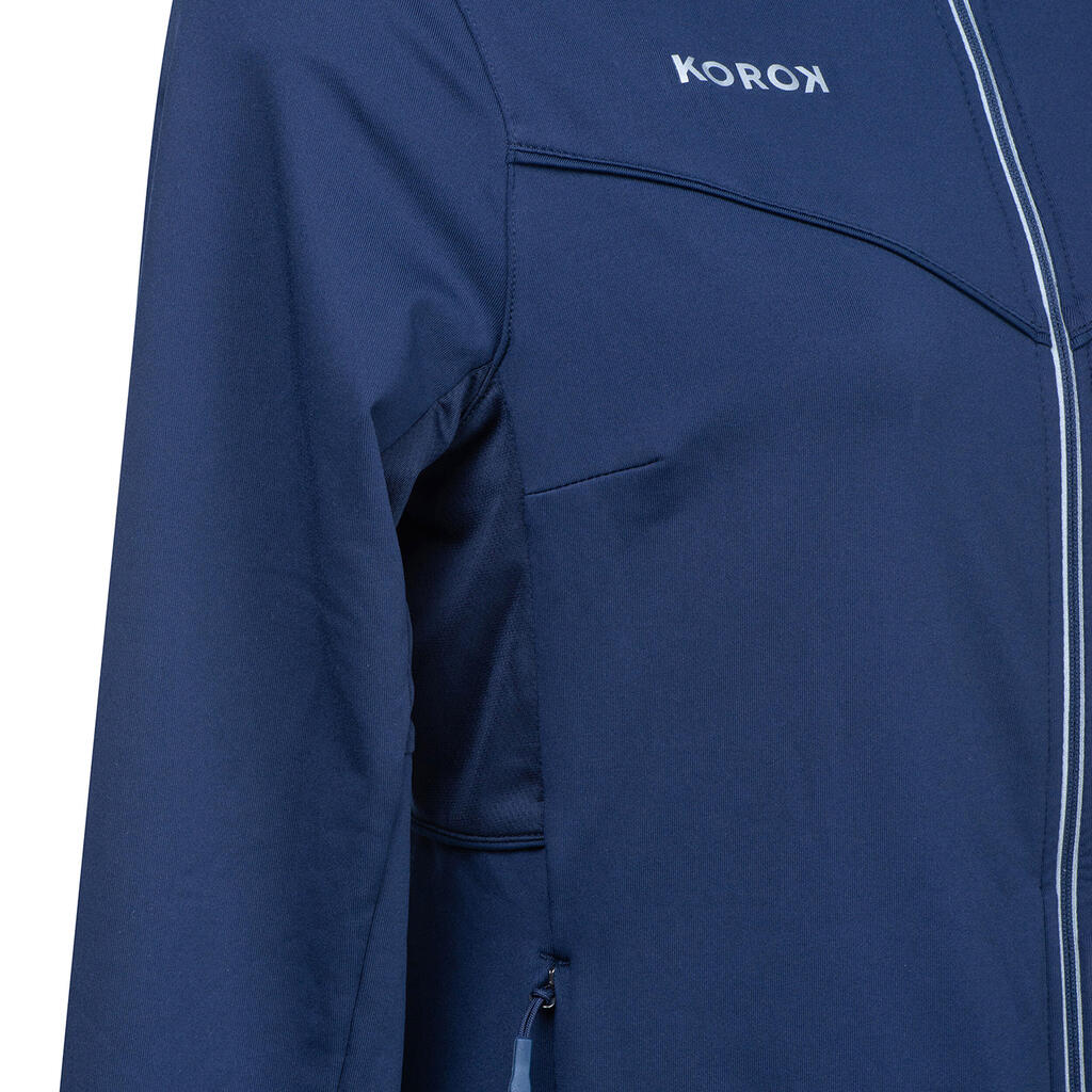 Dámska tréningová bunda na pozemný hokej FH900 námornícka modrá