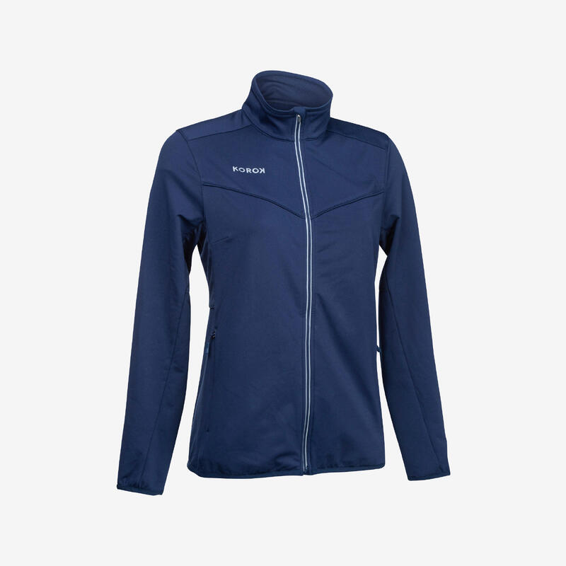 Veste de training de hockey sur gazon femme FH900 bleu marine