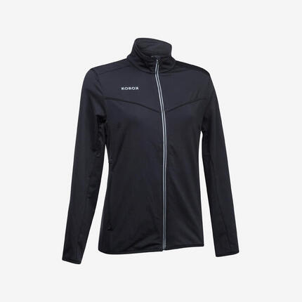 Veste de training de hockey sur gazon femme FH900 noir