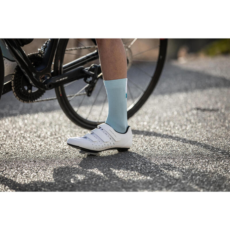 Zapatillas Ciclismo Carretera Van Rysel Road 100 Blanco