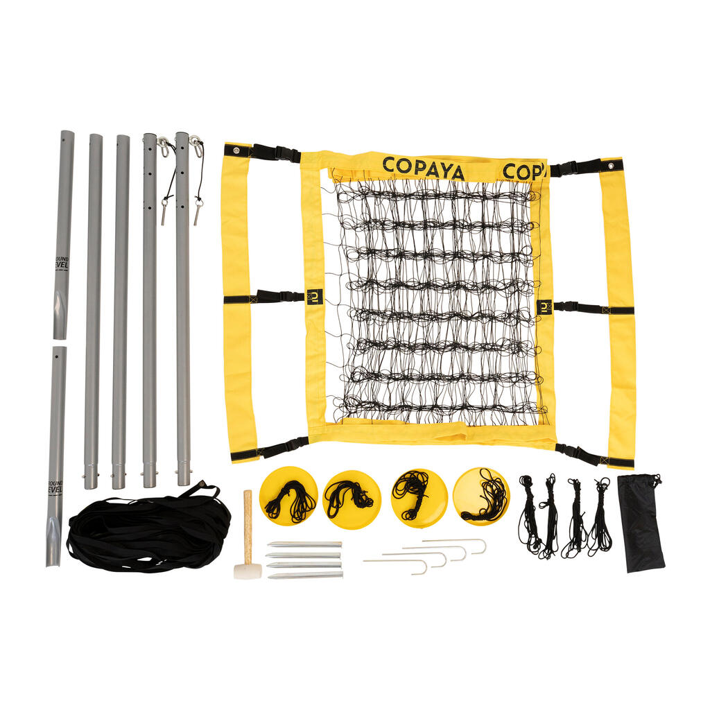 Official Dimensions Beach Volleyball Set BV900 - Yellow