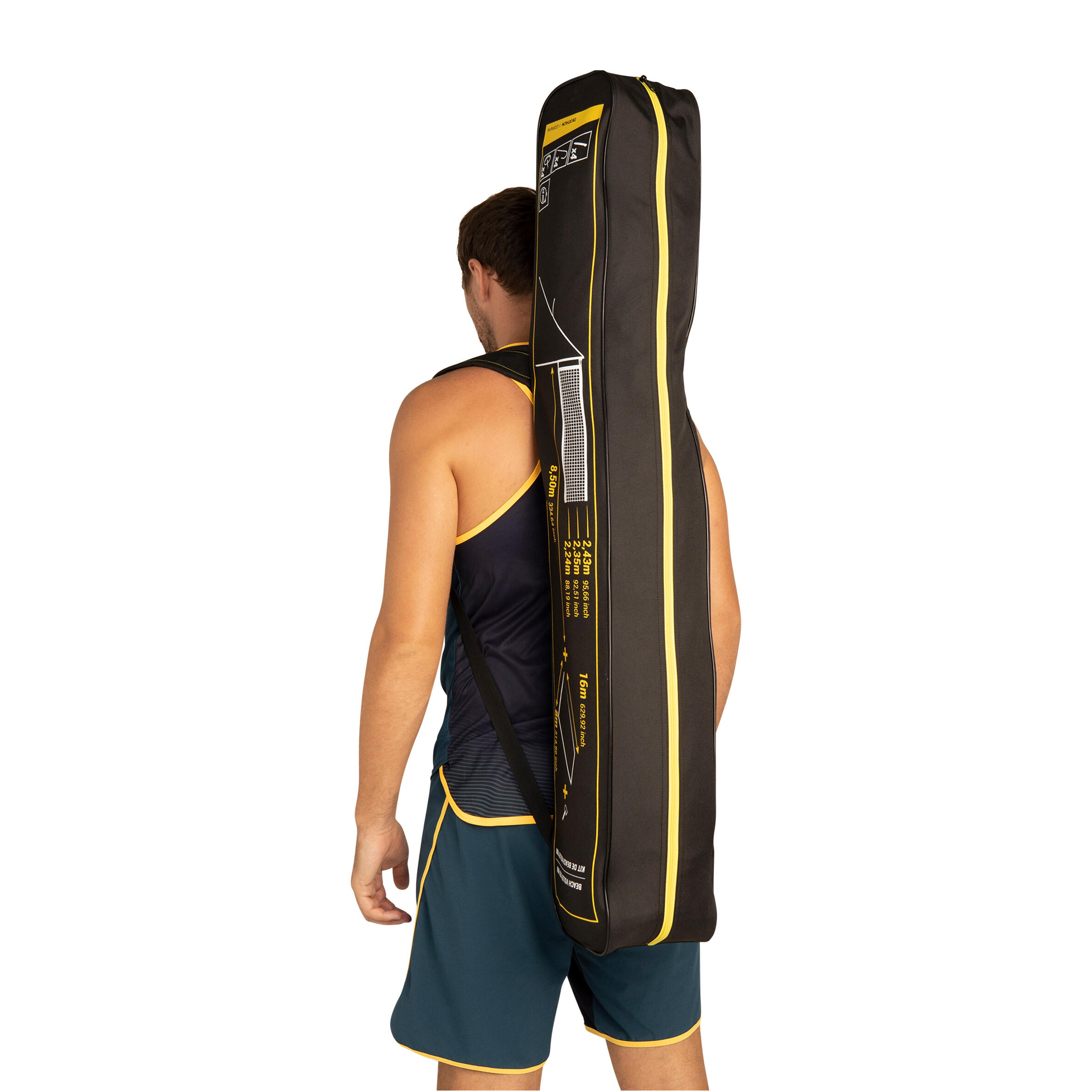 Official Dimensions Beach Volleyball Set - BV 900 Yellow - KIPSTA