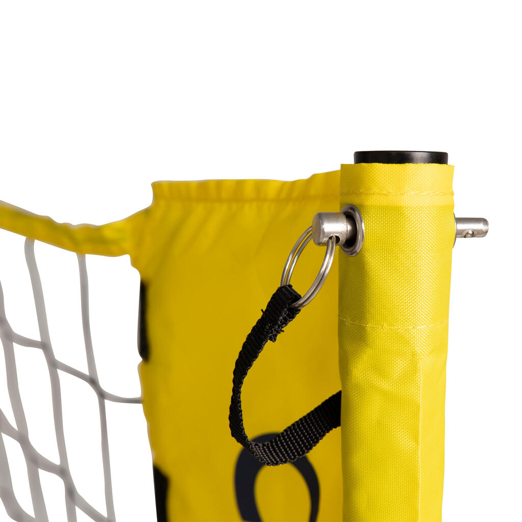 Set (filet et poteaux) de beach volley bv500 ajustable jaune