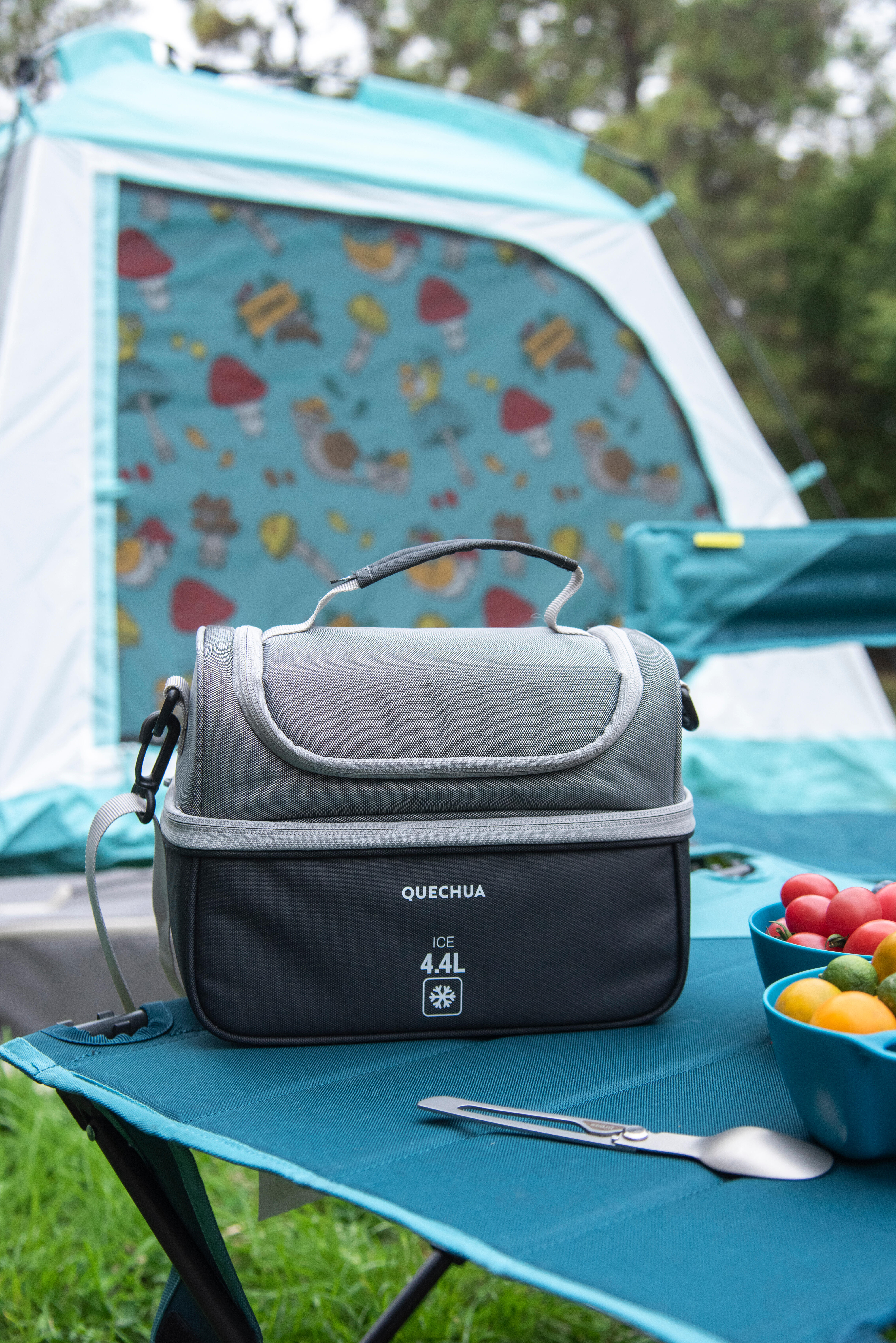 Camping Lunch Box 4.4 L - 100 Grey - QUECHUA