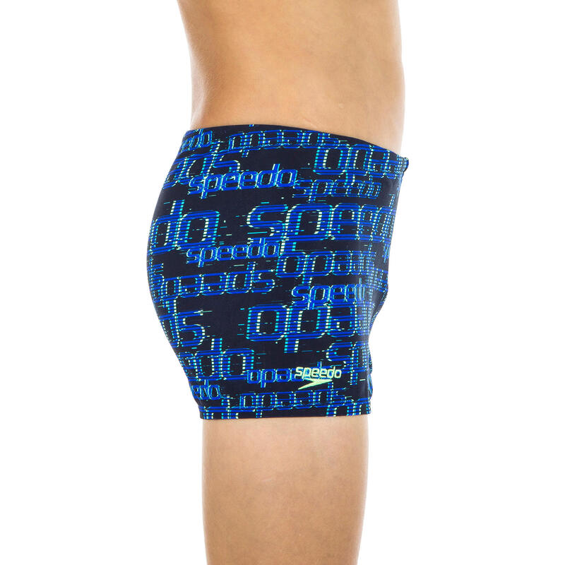 Calções de Banho Natação RAPAZ boxers Estampado Azul