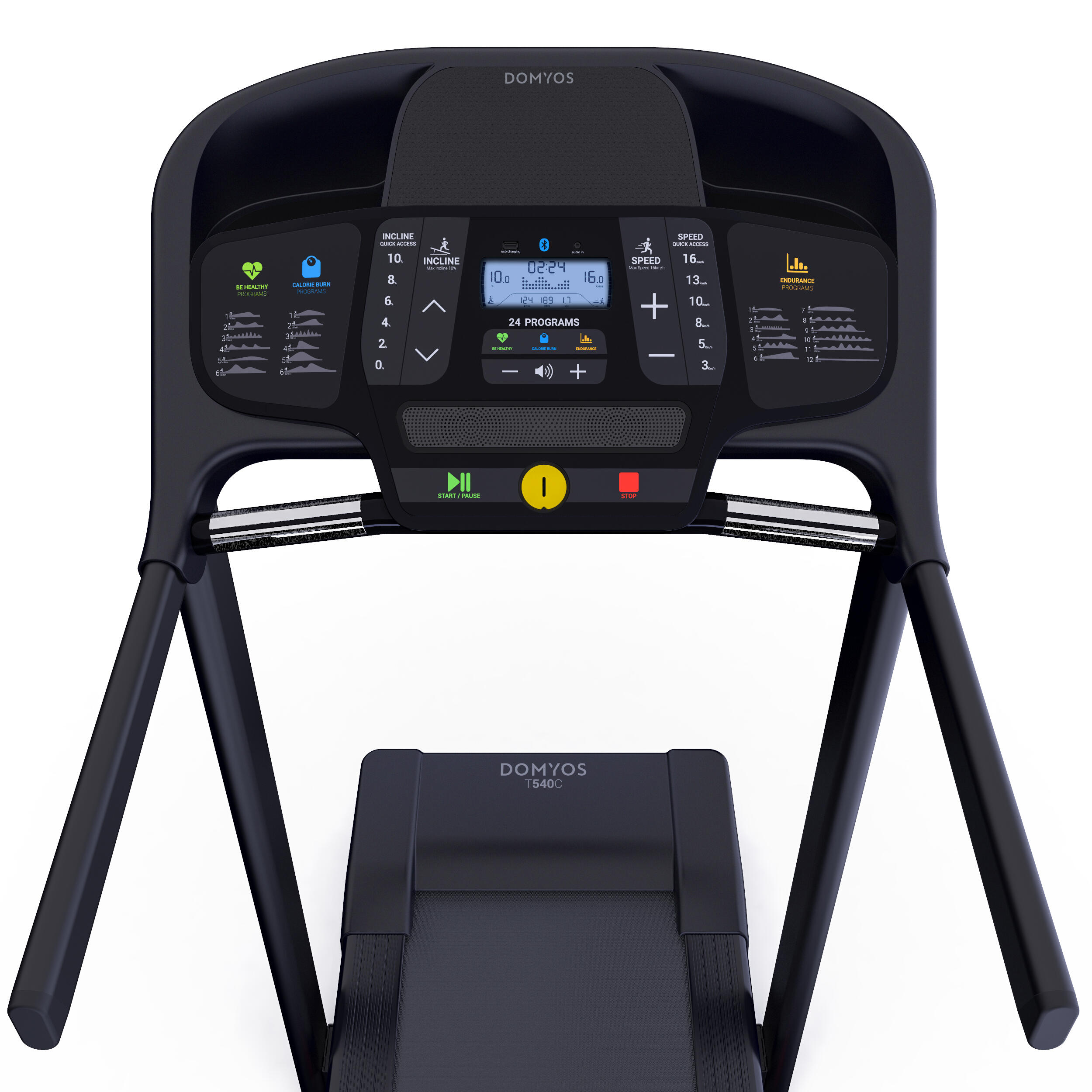 Smart Treadmill T540C 16 km h 45 125 cm DOMYOS Decathlon