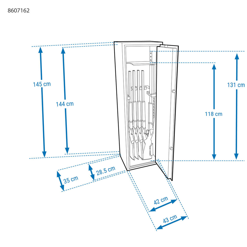 Sigurnosni ormar za 10 pušaka 500