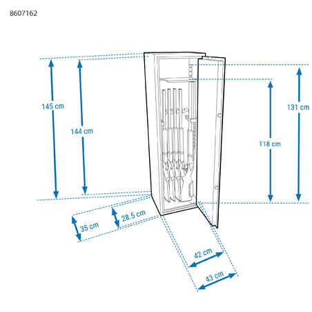 SAFETY CABINET SOLOGNAC 500 FOR 10 GUNS