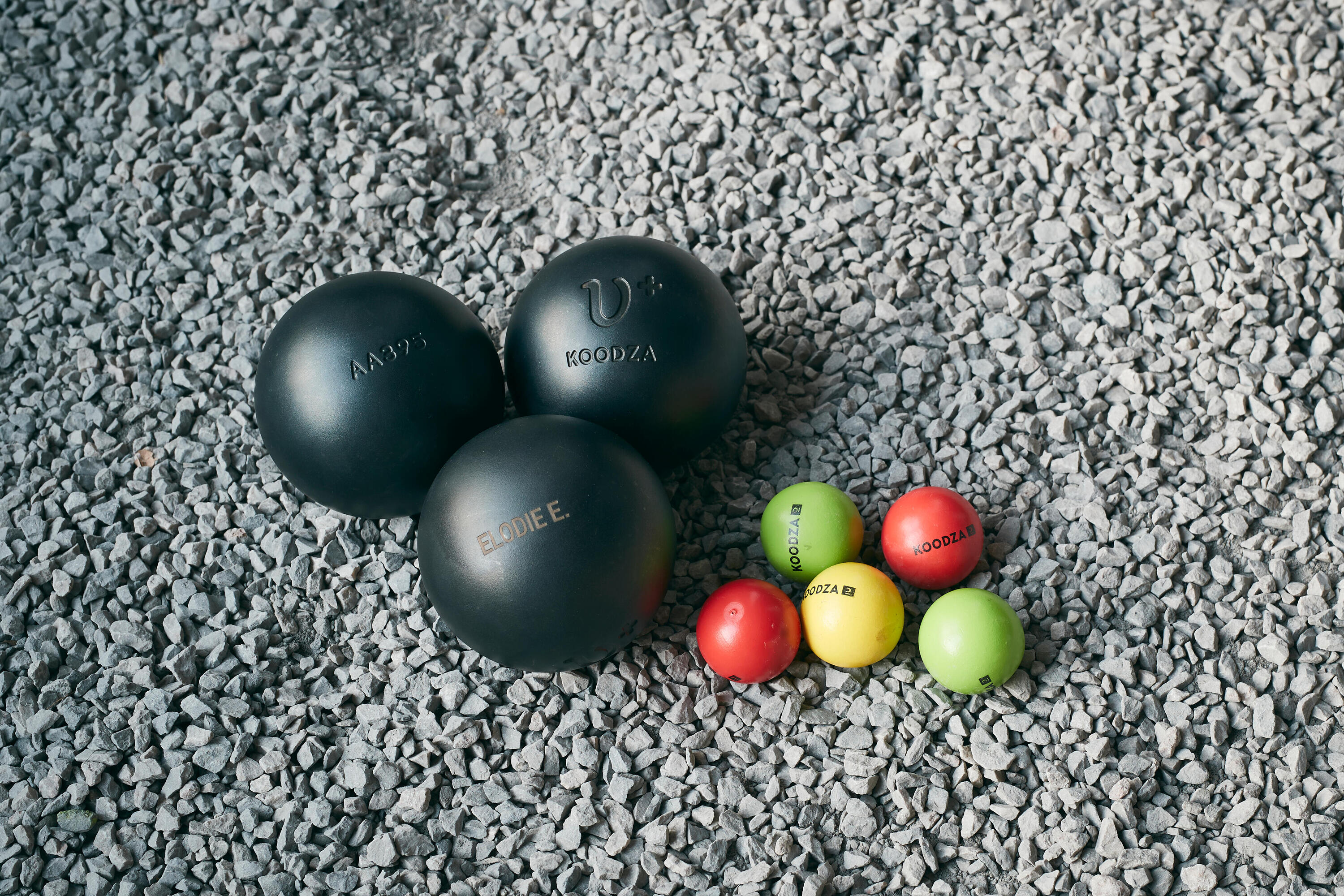 5 cochonnets de pétanque de compétition en buis - 4 couleurs 10/11
