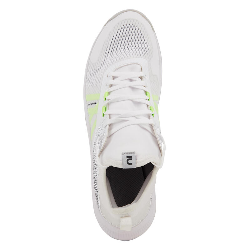 Zapatillas Voleibol de Hombre Allsix FIT 500 Blancas Amarillas