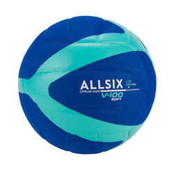 180-200 g Volleyball for 4- to 5-Year-Olds V100 Soft - Blue