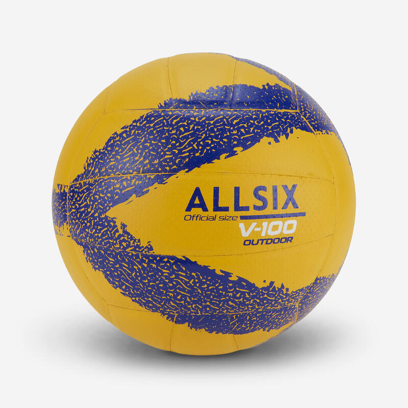 Ballon de volley-ball outdoor VBO100 jaune et blue