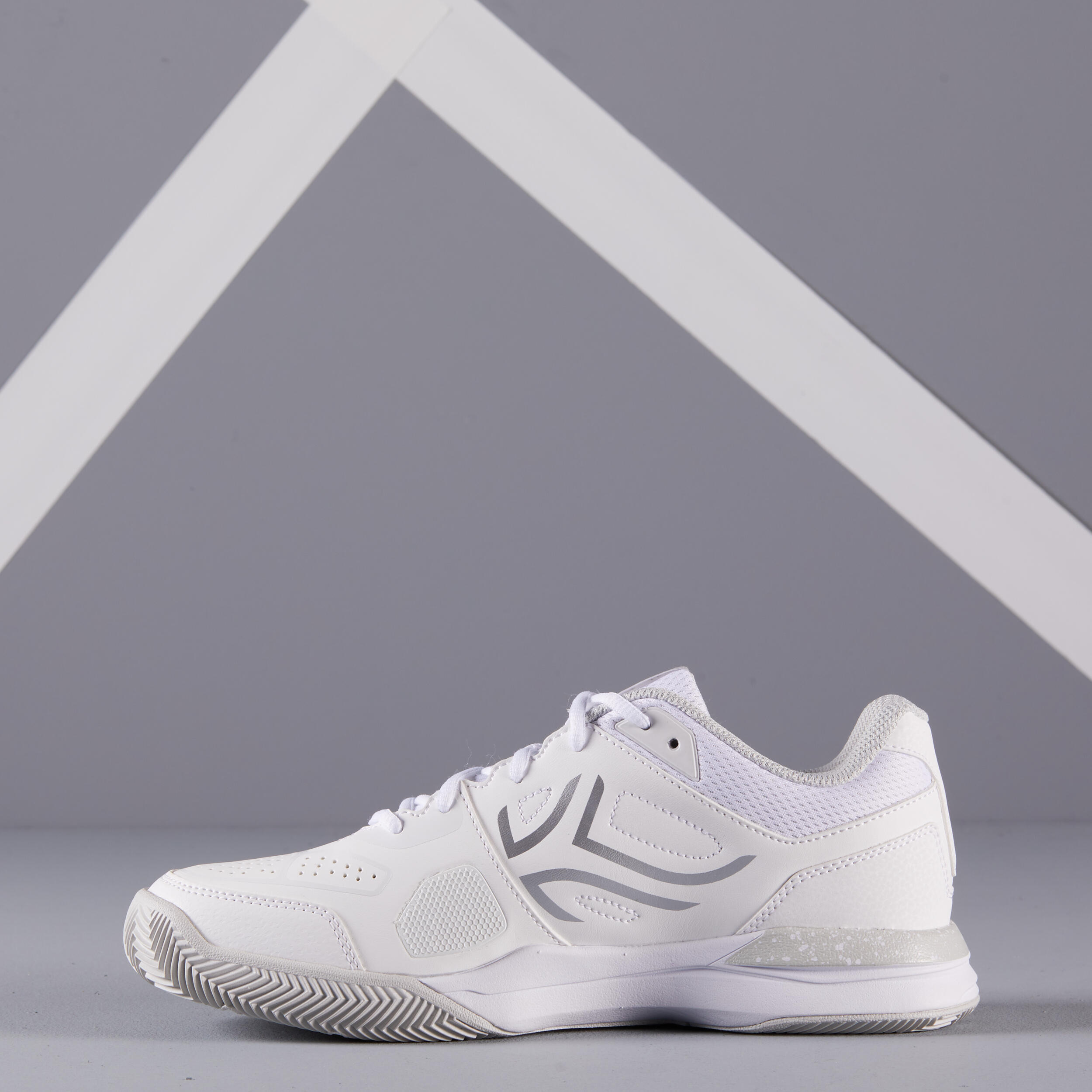Women's Clay Court Tennis Shoes TS500 - White 2/6
