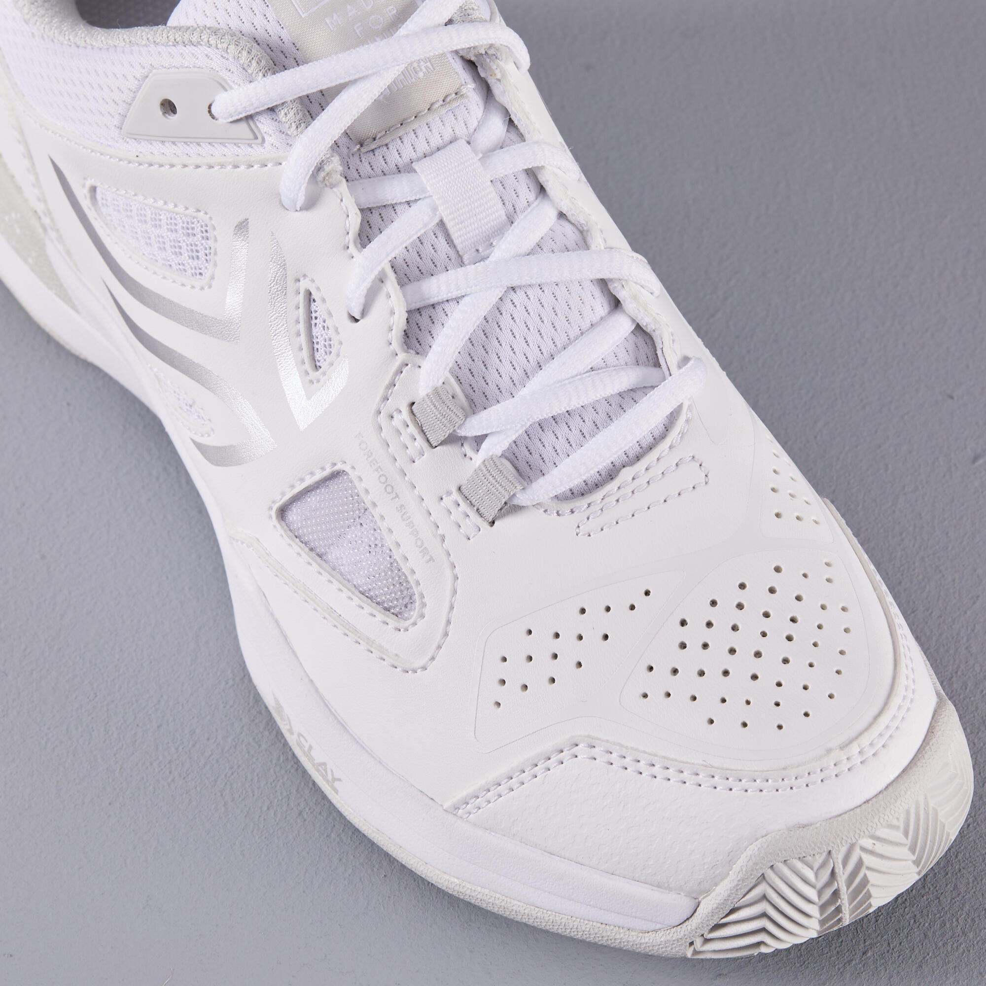 WOMEN'S WHITE TS500 CLAY TENNIS SHOES