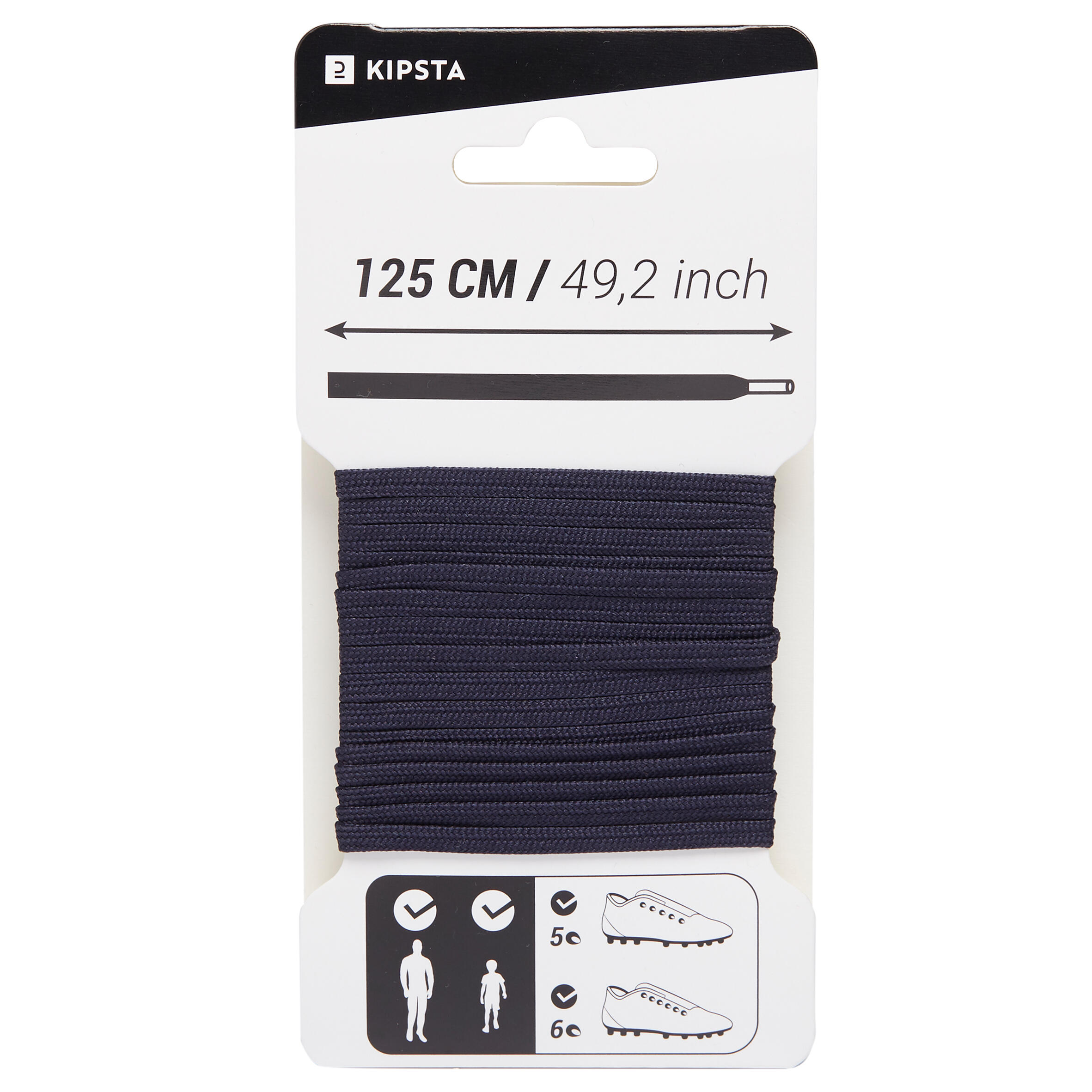 KIPSTA Šnúrky do topánok tmavomodré 110 cm